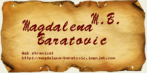 Magdalena Baratović vizit kartica